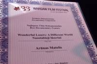&#039;Wonderful Losers. A Different World&quot; by DGA-winner A. Matelis wins Best Documentary at Warsaw Film Festival