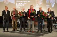 Jacek Bromski and the winners of the SFP Awards (Rafał Marszałek, Jerzy Armata, Krzysztof Zanussi, Tomasz Tarasin, Jerzy Karpiński)