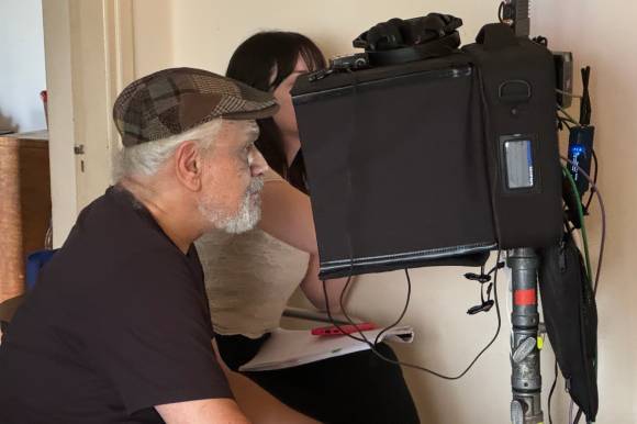 How We Spent Christmas director Adonis Florides on set 