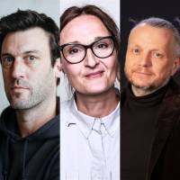 Mrs. Alena Vandasov&aacute; and Mr. Martin Vandas from Maurfilm company (Prague) and Mr. Kolja Saksida from ZVVIKS (Ljubljana)