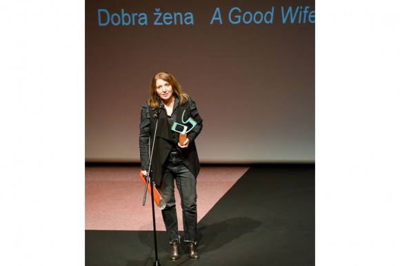 Mirjana Karanović receiving the  award for A Good Wife