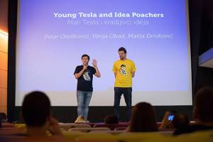 Young Tesla and Idea Poachers by Petar Orešković pitching